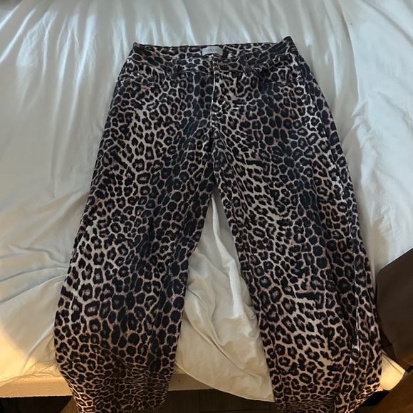 Leopard Print Boyfriend Jeans - Picture 1 of 1